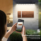 Solavera LumiFence Solar Lights | 4-piece Set LED Outdoor Lights | IP54 Weatherproof | Aluminum | For Garden, Fence & Patio