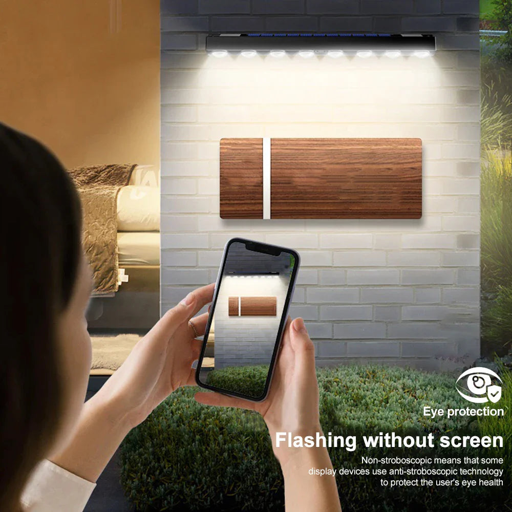 Solavera LumiFence Solar Lights | 4-piece Set LED Outdoor Lights | IP54 Weatherproof | Aluminum | For Garden, Fence & Patio