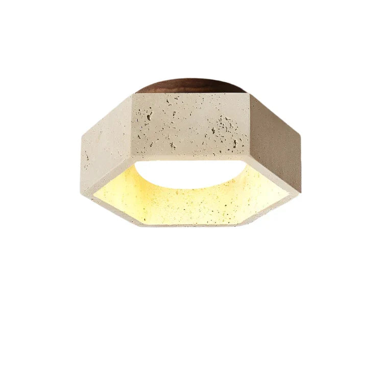 Wabi Sabi Travertine LED Ceiling Lamp