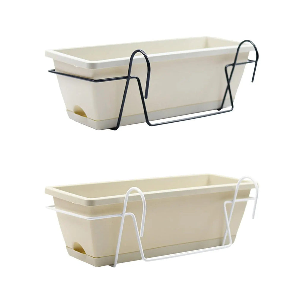 Plantivo Railing Planter Box | With Hooks & Drain Tray | 8L Capacity | Weatherproof