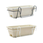 Plantivo Railing Planter Box | With Hooks & Drain Tray | 8L Capacity | Weatherproof