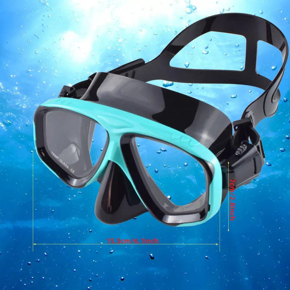 Aquanisa Dive Mask | 180° HD Glass Visibility | Hypoallergenic & Sealing | For Snorkeling & Swimming