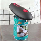 Automatic Can Opener with Ergonomic Handle and One-Button Operation