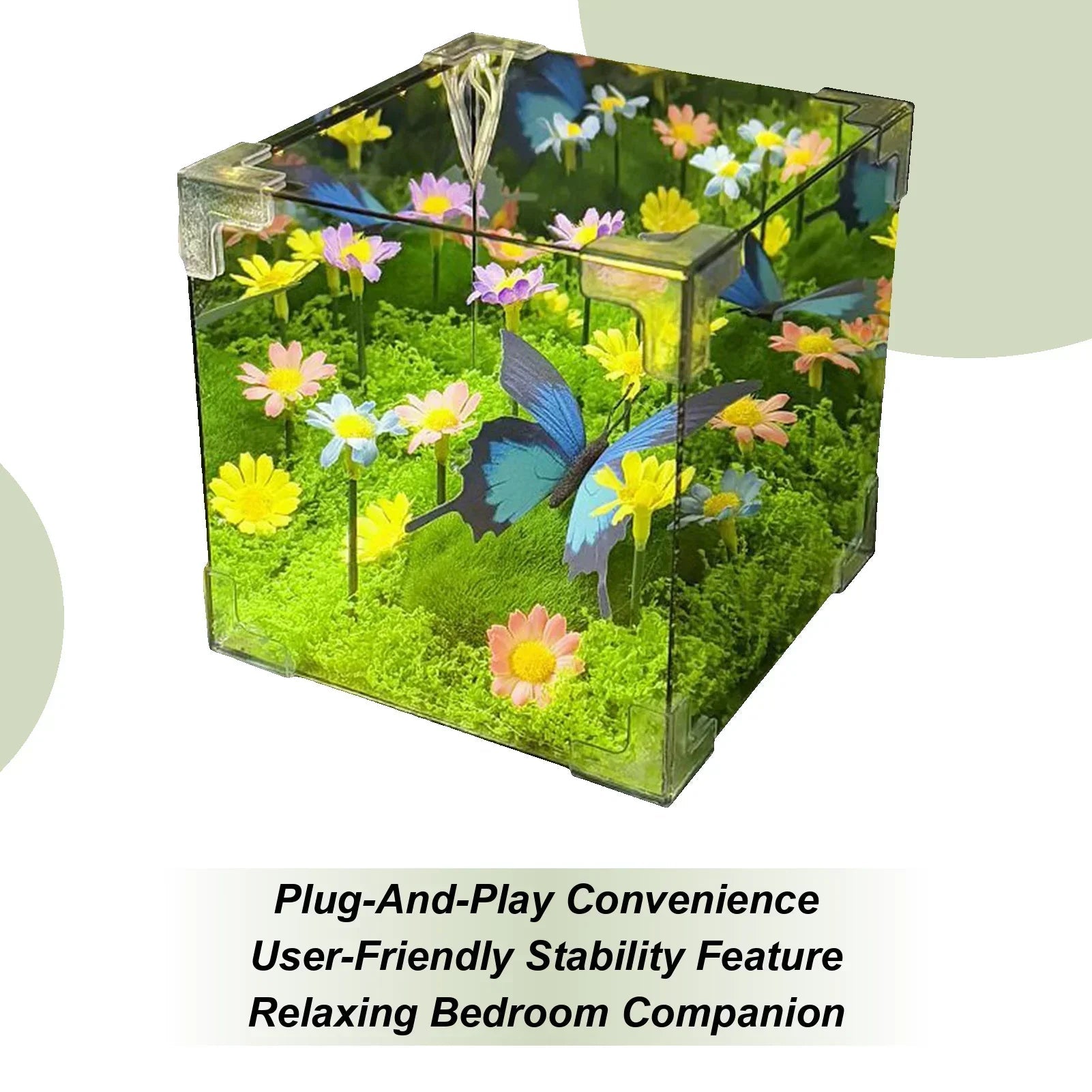 LED Butterfly Garden Cube Night Light Decor
