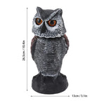 Aviron Bird Deterrent Owl | Movable Head & Wind Blade | Natural Repellent | For Garden & Balcony