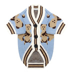 Dog cardigan made of knit warm and striped