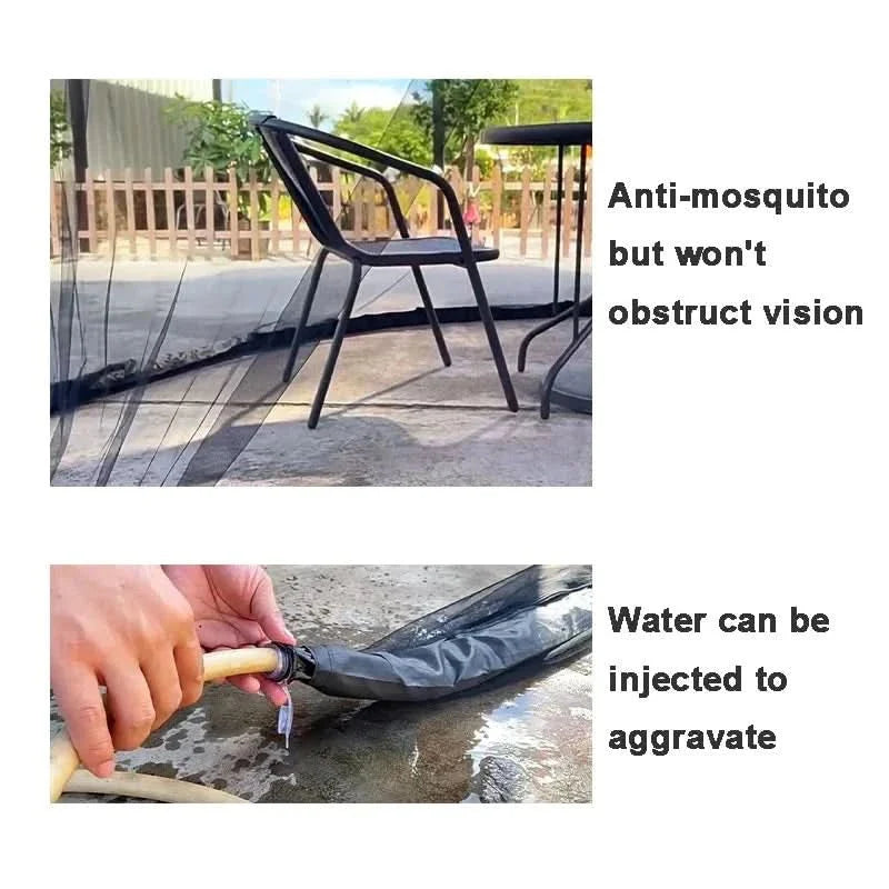 Mosquito net for parasols up to 4m with zip fastener