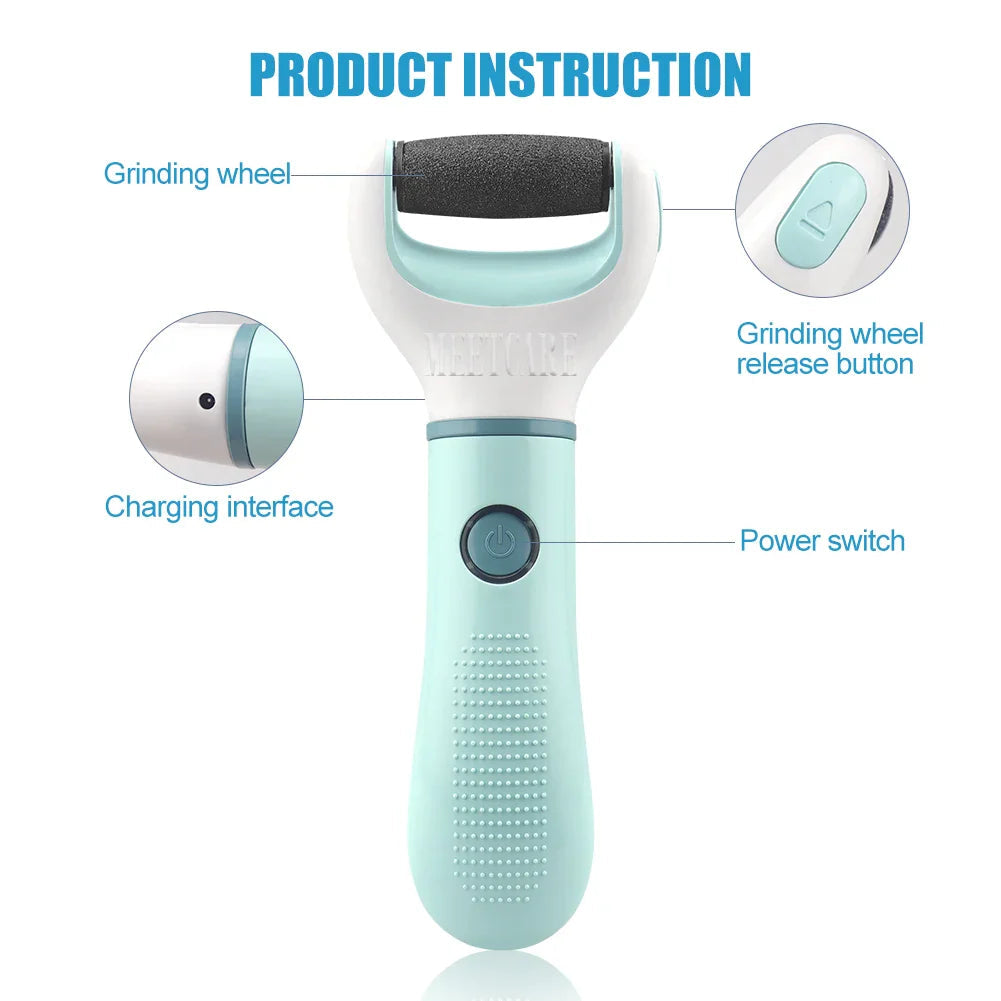 Pedivance Electric Callus Remover with USB Charging | For gentle foot care & pedicure | Removes dry, cracked & calloused skin – 1200 mAh