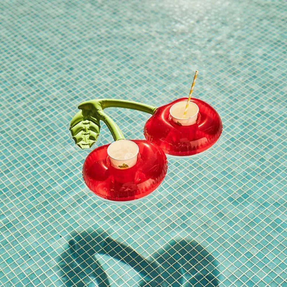 Floata CherryCup | Inflatable Drink Holder | Pool Party Must-Have | Fruity Design