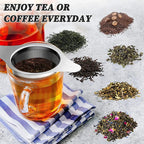 Tea Egg LeafLuxe Stainless Steel | Extra Fine Mesh Tea Strainer | With Double Handles | For Loose Tea