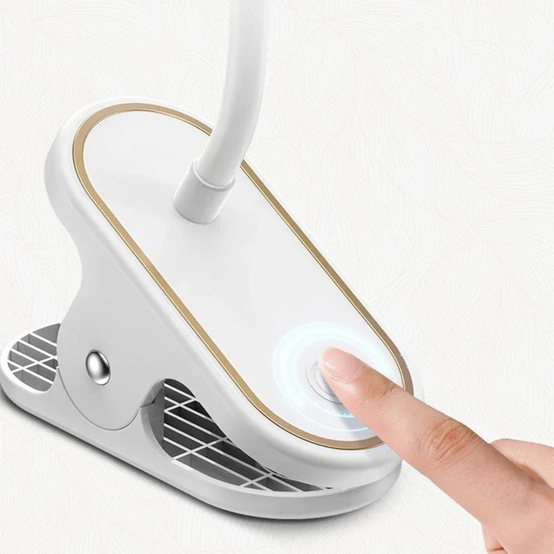 ClipLuma LED Table Lamp | USB Rechargeable | 3 Brightness Levels | Eye-Friendly | With Clip Mount