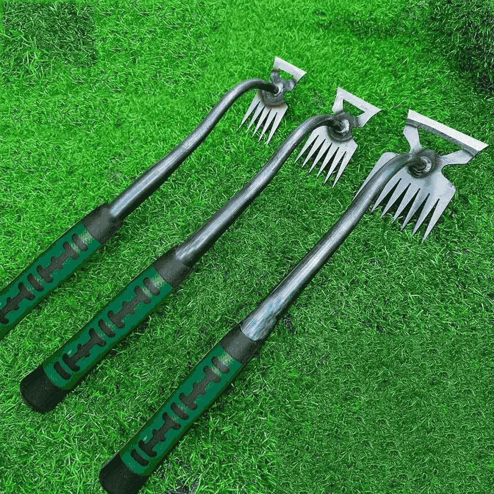 Raveta Garden rake | Robust steel tines | Ergonomic handle | Effective against weeds & leaves