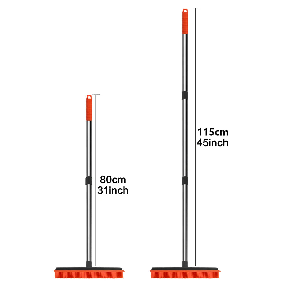Rubber Brooms Hairless SweepPro | Adjustable Silicone Broom for Pet Hair, Carpet & Windows | For Indoor & Outdoor