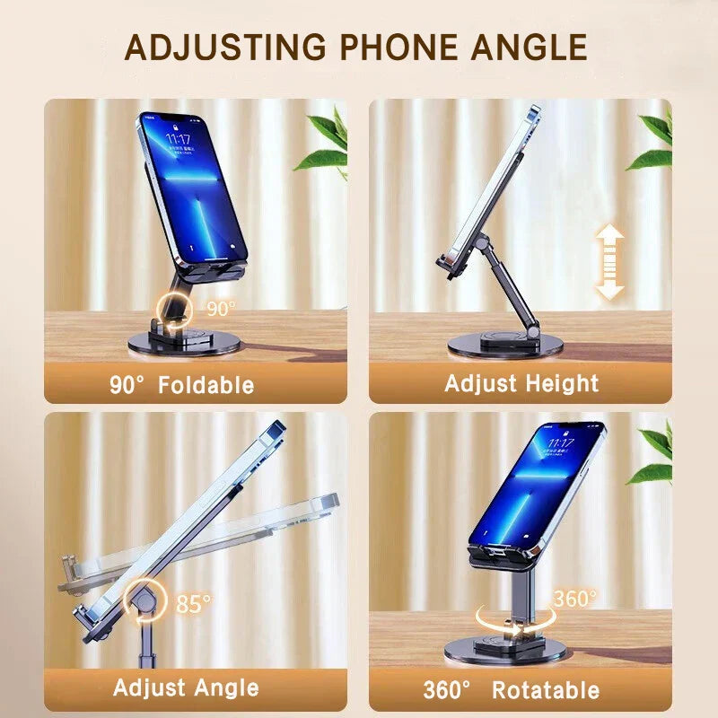 No Slip Rotating Foldable Metal Tablet Phone Stand