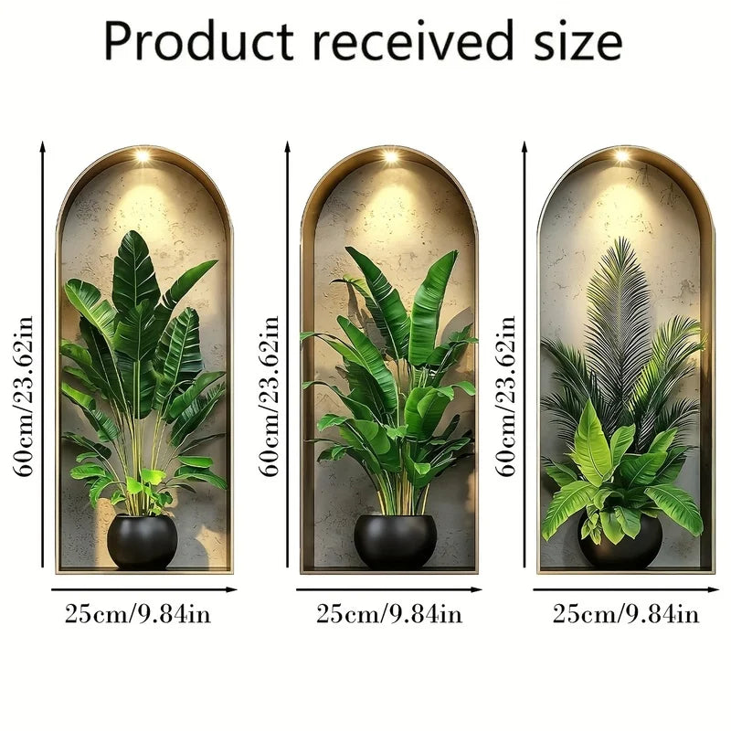 Verdeco wall stickers | wall sticker plants 3D | watercolor look | self-adhesive & residue-free | living & bedroom decor