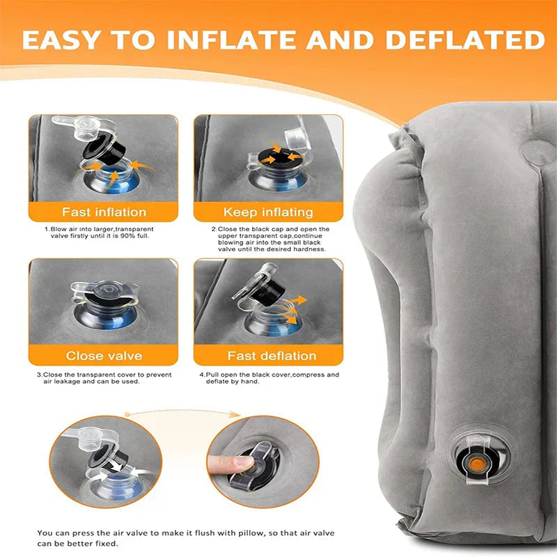 ComfortRest Travel Pillow | Ergonomic Travel Pillow for Neck & Head | Compact and Lightweight