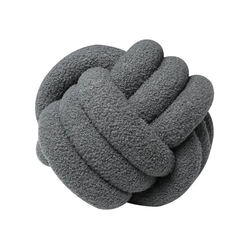 Boucle Rope Knot Ball Cushion