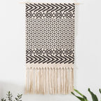 Bohemian Wall Tapestry, Macrame Wall Hanging, Home Decoration, Cotton Linen Tassel, Handcrafted, Woven, Geometric Canvas Art, Background Wall Tapestries