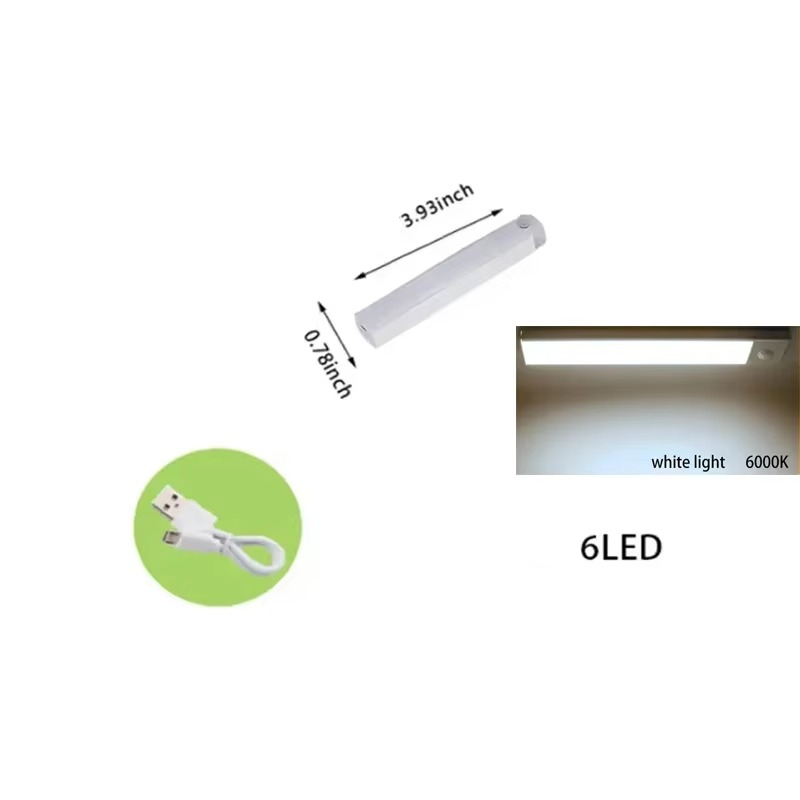 Smart Sensor LED Night Light - Motion-Activated, Dimmable & Rechargeable
