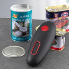 Automatic Can Opener with Ergonomic Handle and One-Button Operation