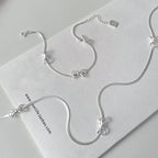 Feminine Bow Herringbone Necklace and Bracelet