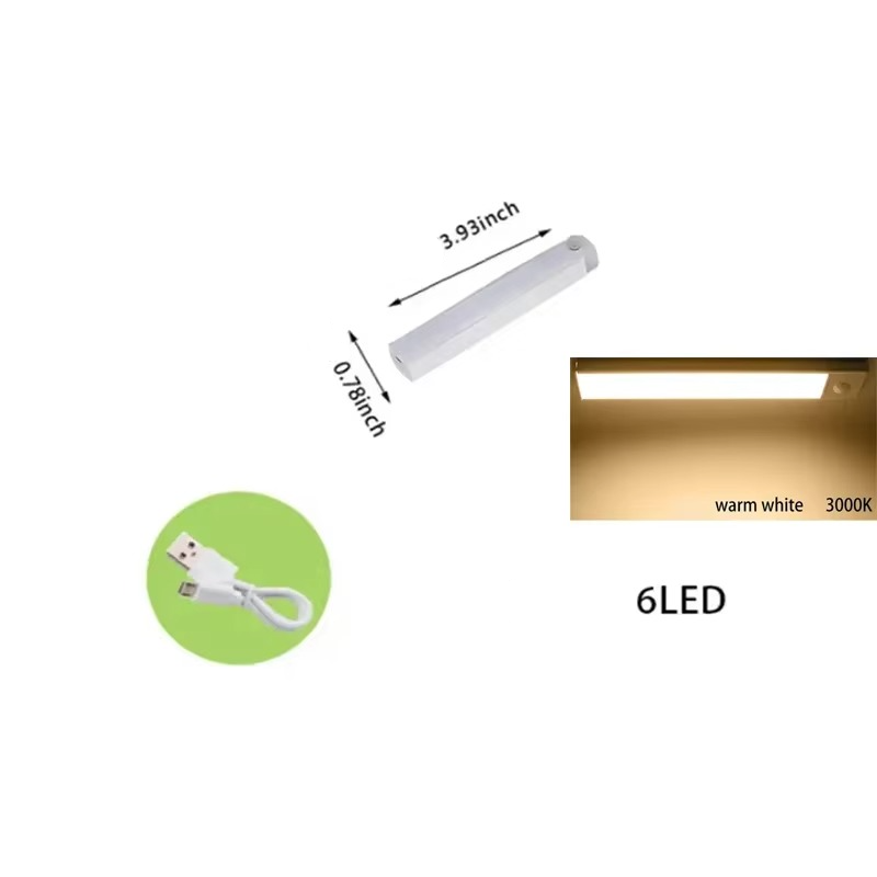 Smart Sensor LED Night Light - Motion-Activated, Dimmable & Rechargeable