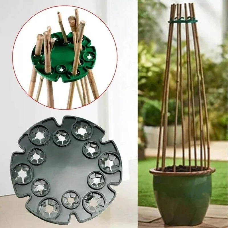 Plant support ring for bamboo poles – Stable climbing aid for tomatoes and climbing plants