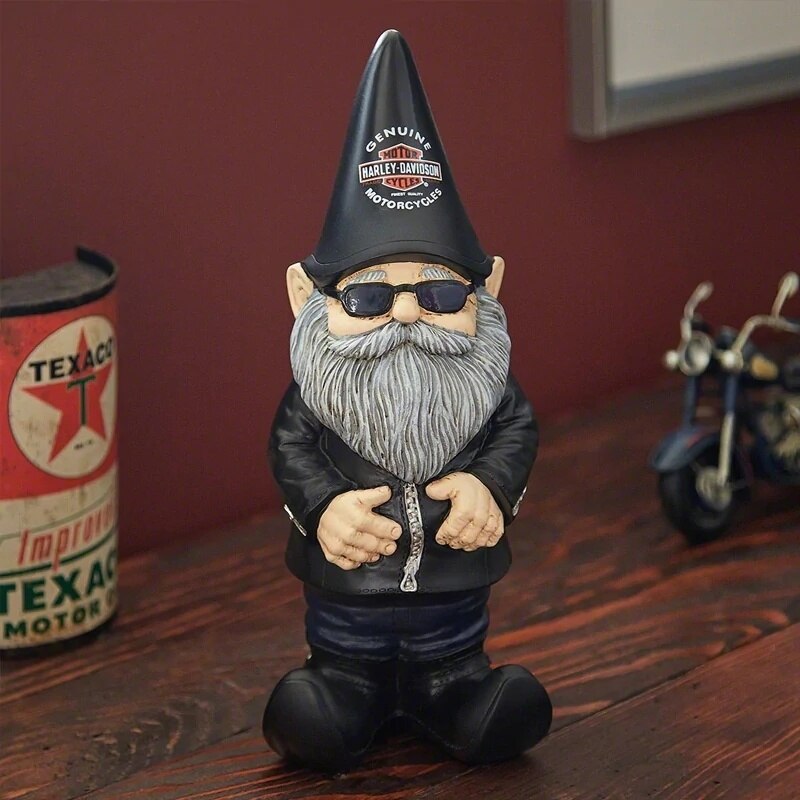 Charming Locomotive Gnome Garden Ornament