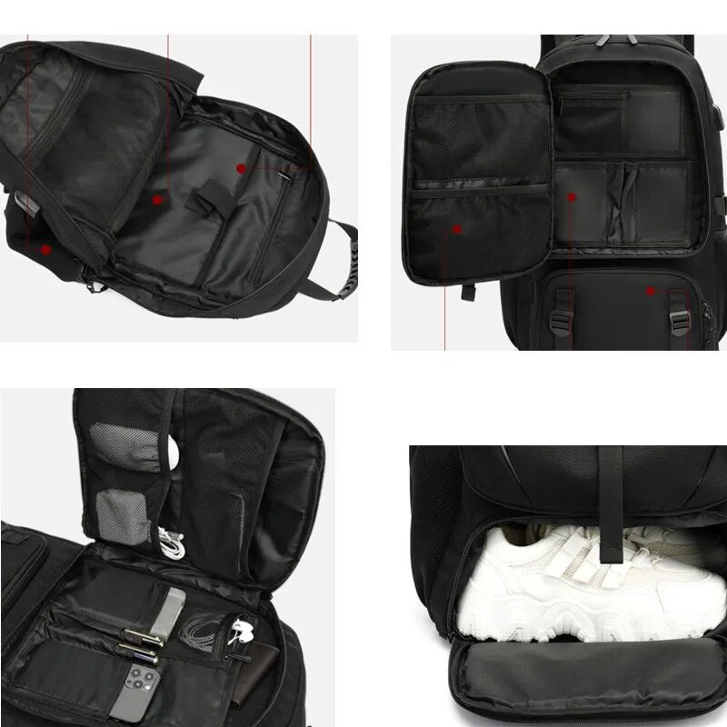 Tech Trek Pro 50-80L – The Ultimate Backpack with USB Charging Port | Durable & Spacious