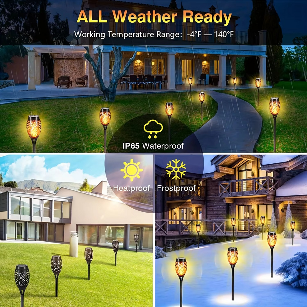 Solar Flame Light – Outdoor Flickering Torch for Garden & Pathways