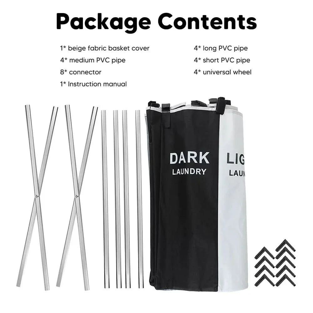 Practical laundry sorter with 3 compartments