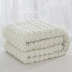 Jacquard Fleece Blanket CozyWeave | Single Layer & Double Sided | Soft Tafu & Shu Cotton Fleece | For Autumn & Winter