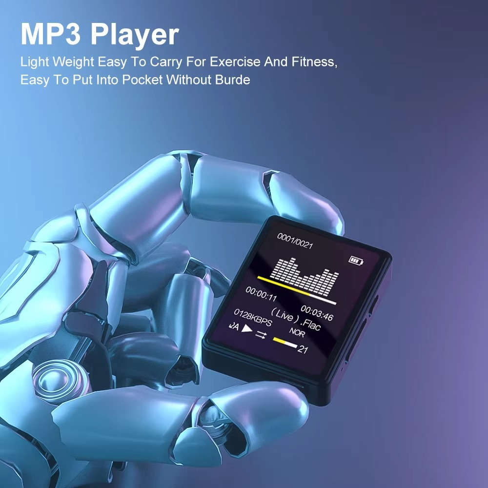 Portable Bluetooth MP3 Player with HiFi Stereo, Mini MP4 Video Playback, LED Screen and Voice Recording