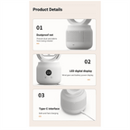 Portable fan without blades with humidifier and night light for refreshing comfort