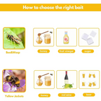 Solar-Powered Wasp and Yellow Jacket Trap with UV Light, Reusable Outdoor Insect Catcher