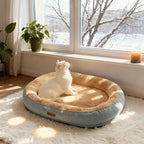 Oval Plush Bed for Dogs & Cats