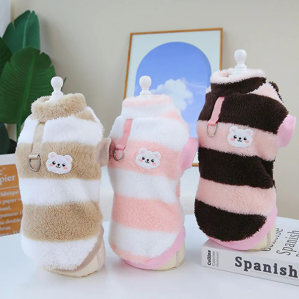 Warmer fleece dog sweater for small dogs