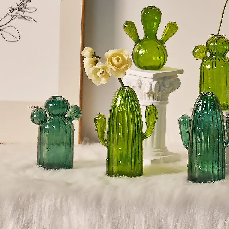 Cactus Glass Vase