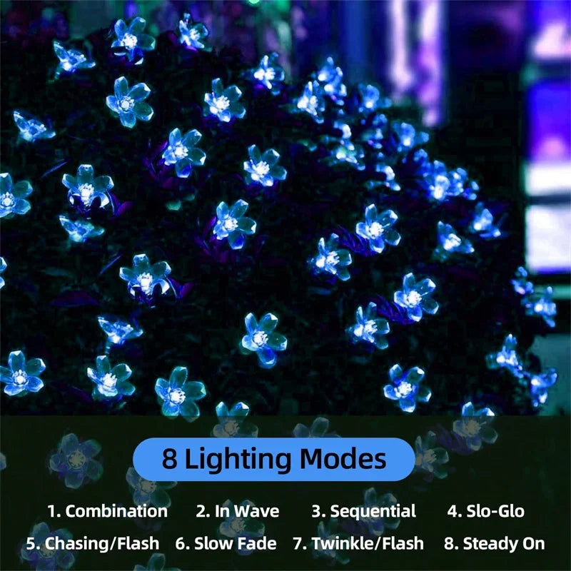 LumiSola Solar String Lights | 20–100 LEDs | Warm White, White or RGB | 8 Modes | For Garden & Balcony | 5–12m