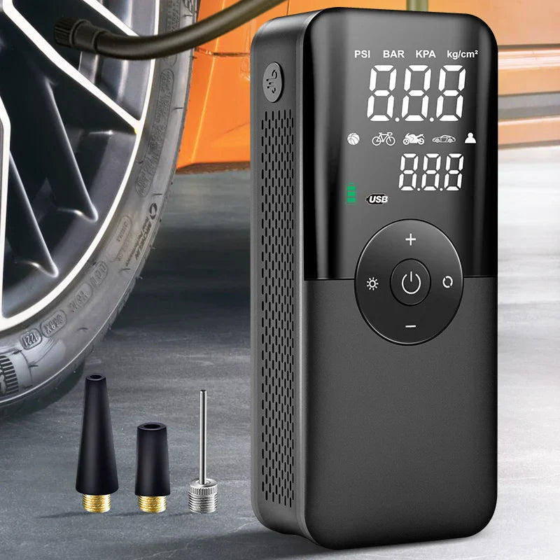 Air Compressor AIRTORO | Rechargeable & Cordless | For Car, Bicycle & Balls | With Power Bank Function