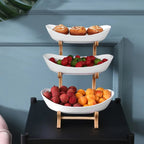 FruitTriad | Three-tier fruit bowl made of plastic