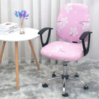 2-piece Split Office Rose Chair Covers