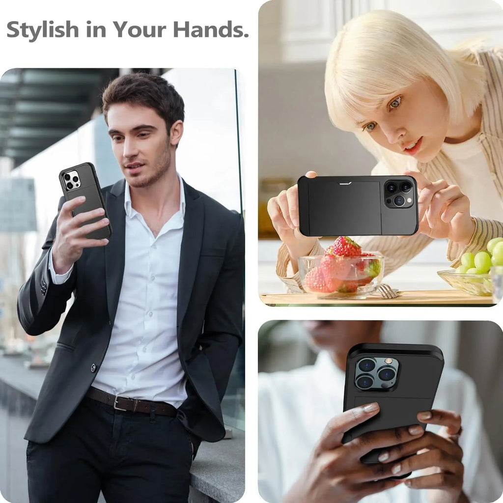 LuxShield iPhone Case with Card Holder | Slim Design | Card Storage | Protection & Style