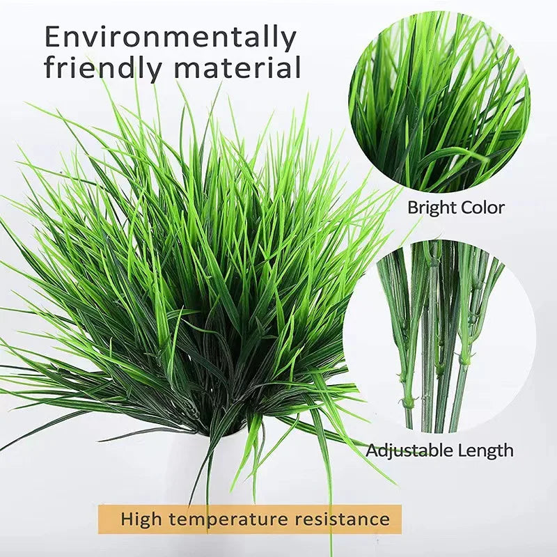 Artificial Wheat Grass Plant Made of Plastic – Decorative Grass for Garden, Home and Outdoor Area
