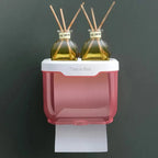 Wall-Mounted Toilet Paper Holder | With Shelf & Waterproof Box | Modern & Space-Saving