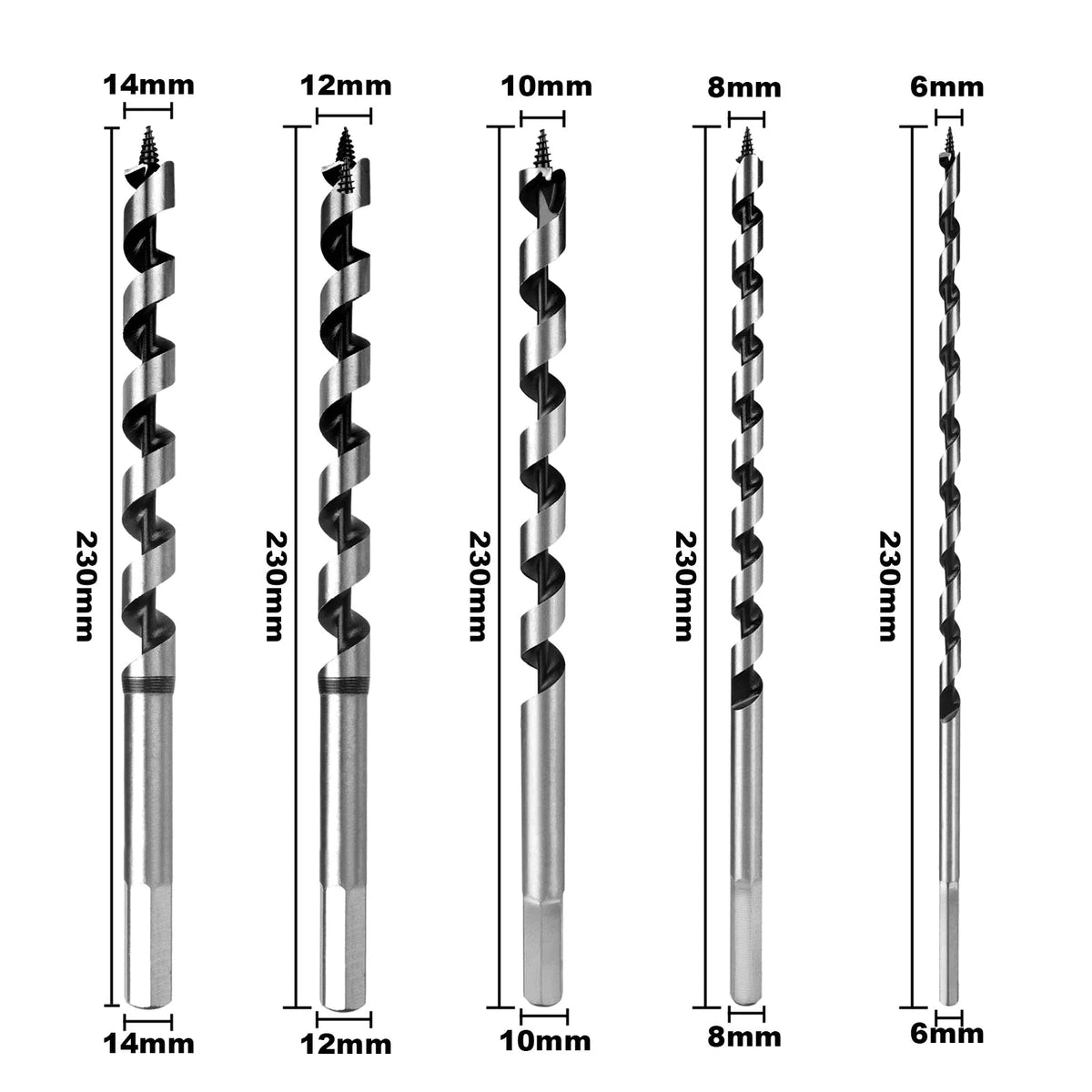 Extended Hex Shank Wood Drill Bit
