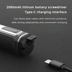 Mini Electric Screwdriver Set with Type-C Charging, 850 mAh Battery and 220 rpm