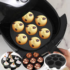Silicone Muffin Pan for Air Fryer – Non-stick & Flexible for Muffins, Cupcakes & Snacks
