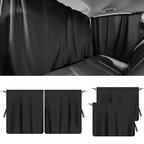 4-Piece Car Window Privacy Curtain Set with Rear Divider and Storage Bag