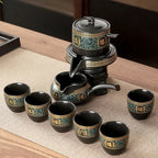 Royal Golden Porcelain Dragon Flow Tea Set